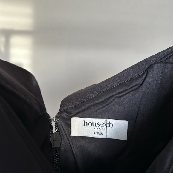 House of CB ‘Elida’ black off shoulder mini dress NWOT size L Tall - Picture 6 of 16